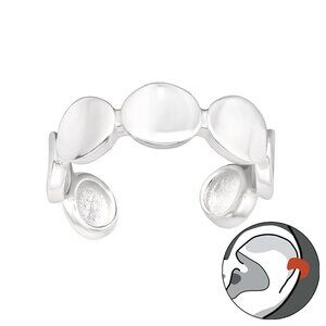 Sterling Silver Pebble Ear Cuff – Hypoallergenic, No Piercing Needed